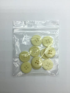 Buttons, Plastic, 1.9cm, Yellow (NBU0428)