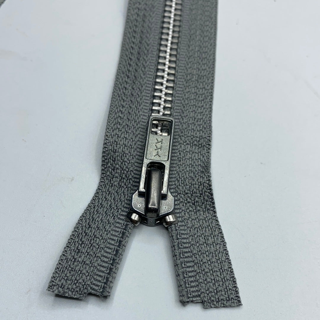 Separating Metal Zipper, Various Greys (48cm-72cm) (NZP0214:0240)