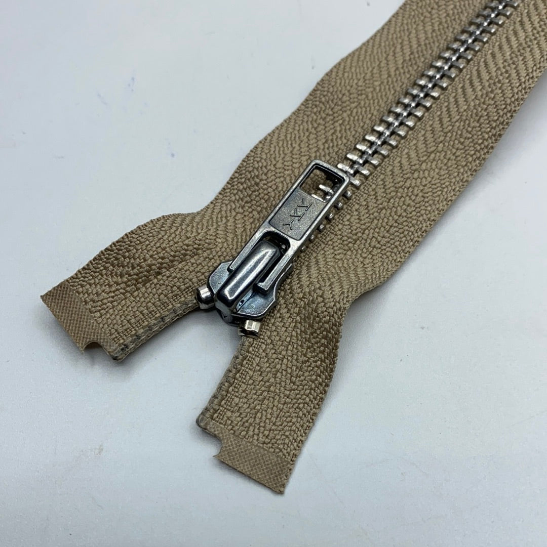 Separating Metal Zipper, Various Browns (58cm-72cm) (NZP0197:213)