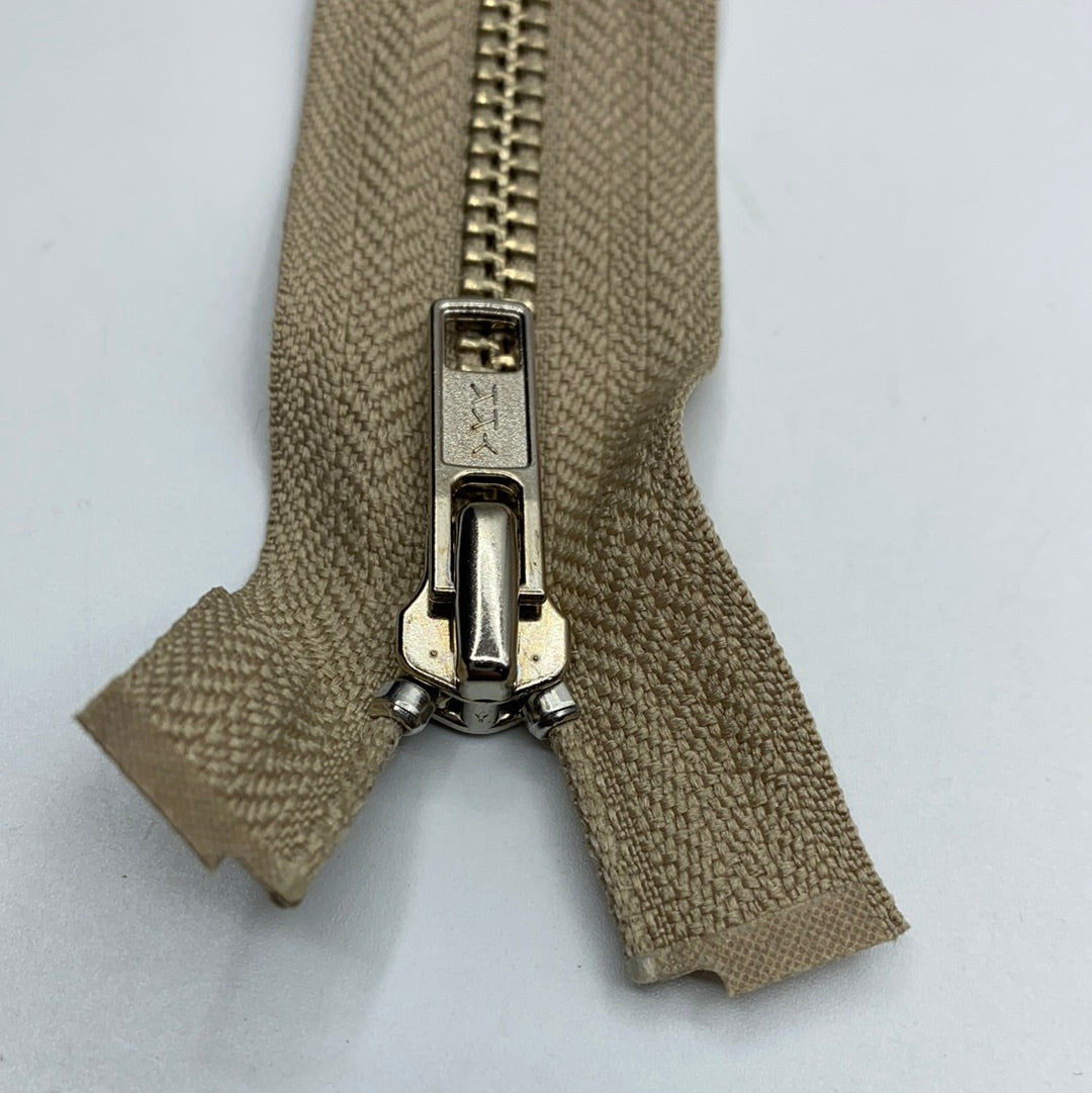 Separating Metal Zipper, Greys, Tan, Pink & Brown (66cm-76cm) (NZP0265:0275)