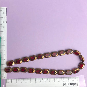Glass/Metal Beads, Strand, 6 Colours (NBD0257:262)