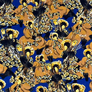 Quilting Cotton, Mustard and Blue (WQC0628)