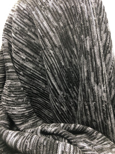 Variegated Sweater Knit, Black & White (KSW0334:336)