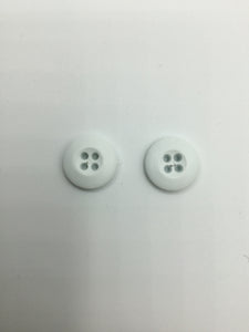 Buttons, Plastic, 1.9cm, White (NBU0430)