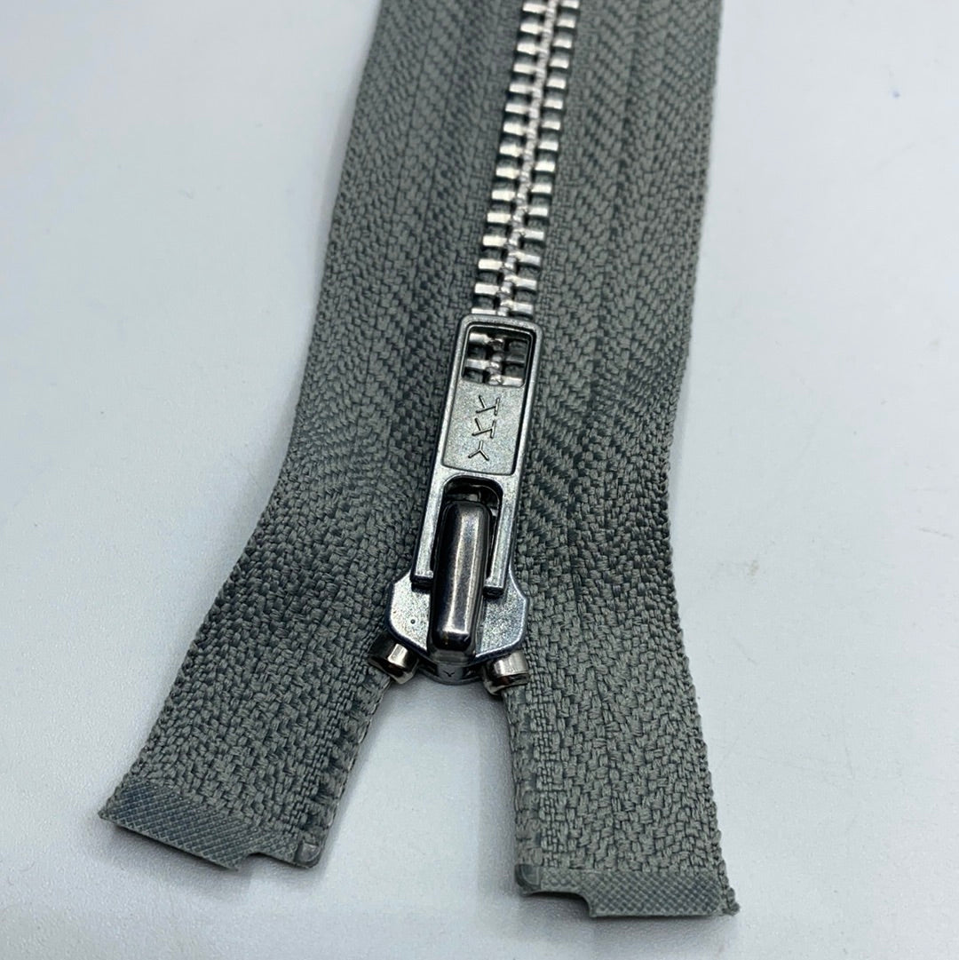 Separating Metal Zipper, Various Greys (48cm-72cm) (NZP0214:0240)