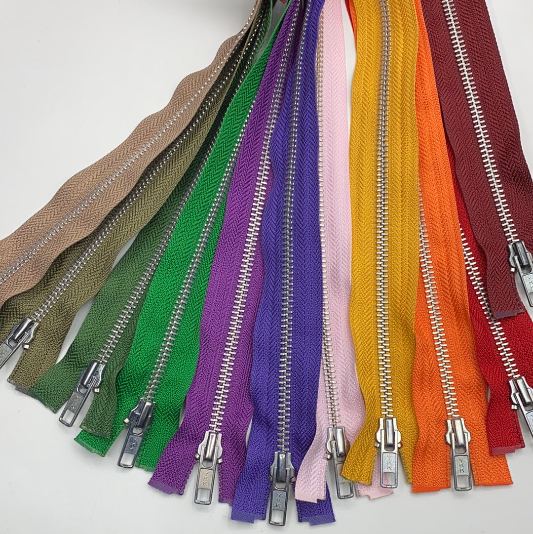 Separating Metal Zipper, 10 Various Colours (62cm-72cm) (NZP0276:0303)