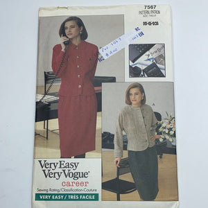 Vogue Pattern, Jacket & Skirt (PVO7567)