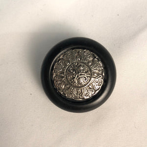 Plastic Buttons, Black & Silver (NBU0062:63)